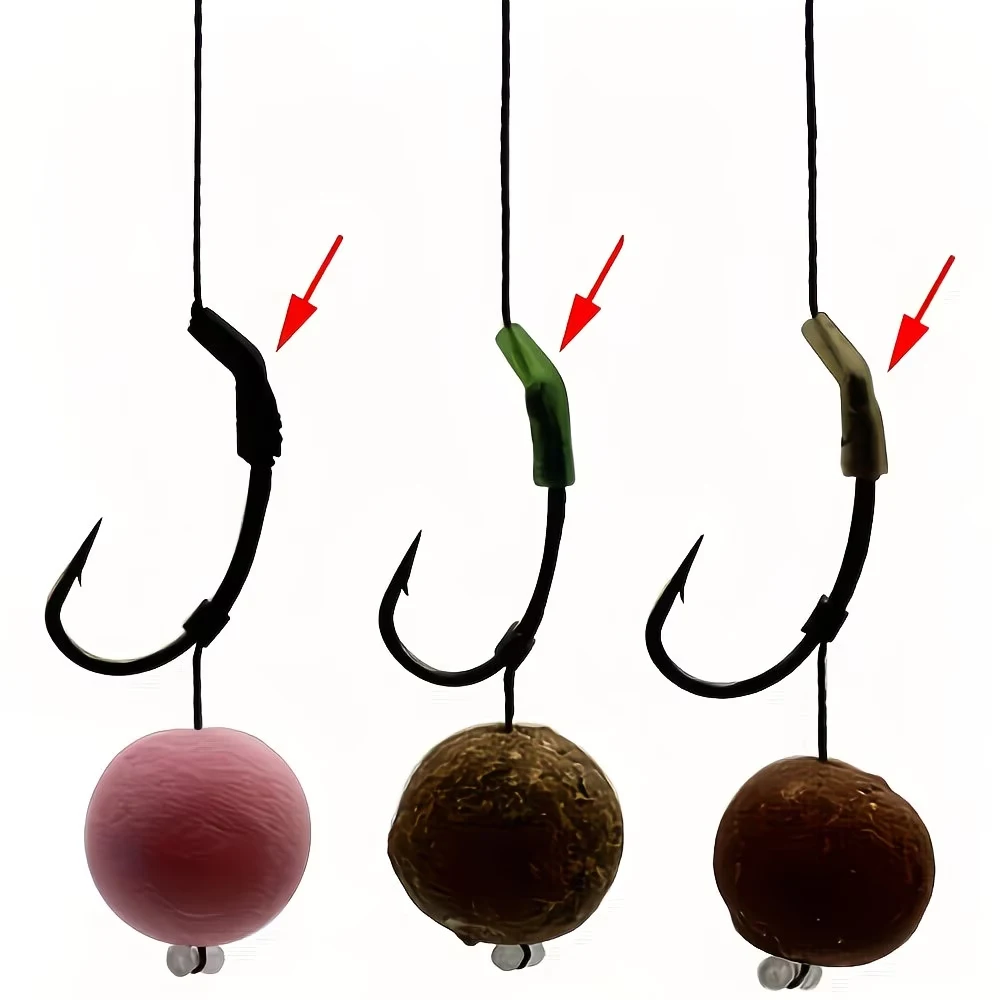 YOTO 60 Stück Karpfenangel-Zubehör: Anti-Tangle-Hülsen und Hakenausrichter für Ronnie Hair Rig und Method Feeder – Detail 4