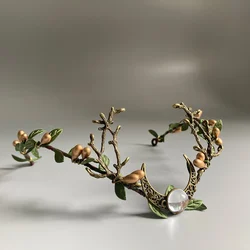 Handmade Woodland elf Tiara Elven Headpiece Fairy Crown Forest Elvish Clothes With Branches Medieval Accessories fantasy Fairy