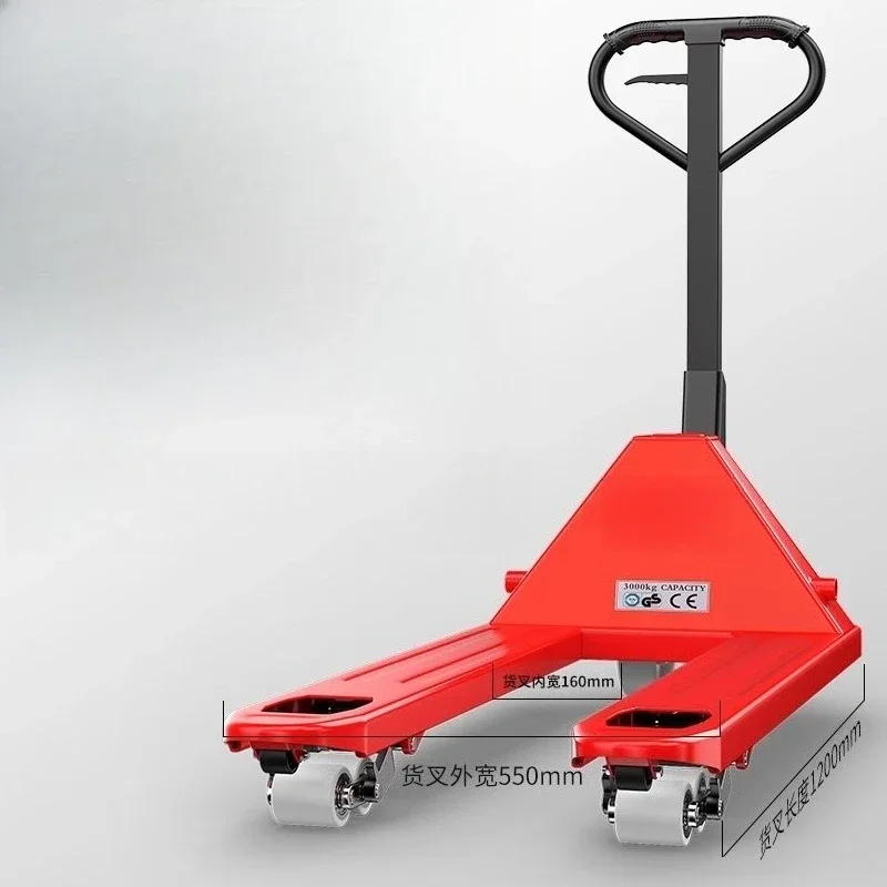Forklift manual hydraulic truck ground cattle loading and unloading truck 2/3 tons small/hand forklift hydraulic hand