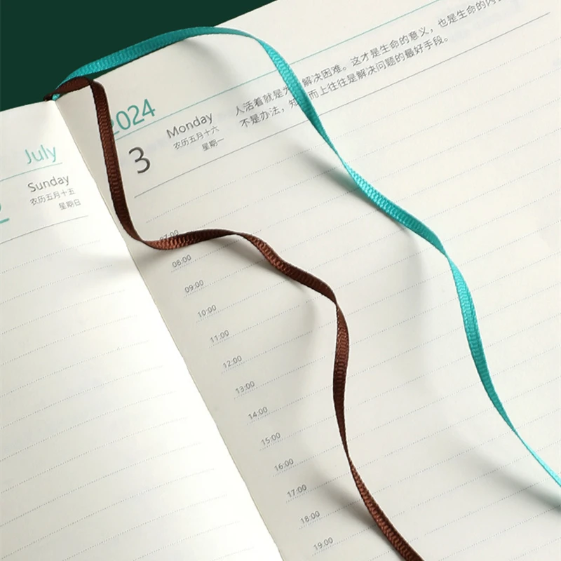 2024 مخطط الصينية دفتر الصفحة الداخلية 365 يوما اليومية الأسبوعية الشهرية خطة الدفاتر مذكرات القرطاسية المدرسية مكتب المفكرة