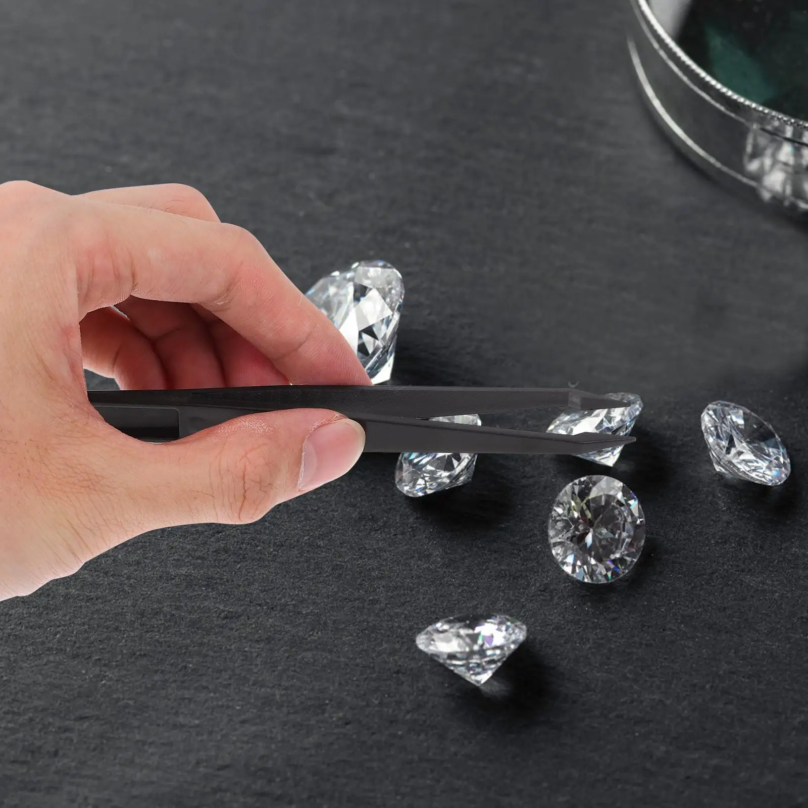 10PCS Plastic Precision Kit for Crafts Electronics Industrial Tools Hand Tools Plastic Tweezers Small Tweezers