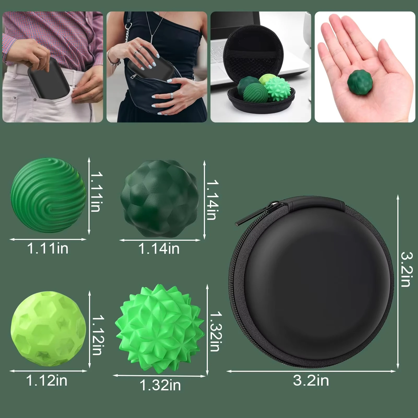 Silicone Magnetic Sensory Balls Fidget Toy Worry Balls Autism Calming Fidgeting Toy Kid Adults Anxiety Relief Stress Sensory Toy