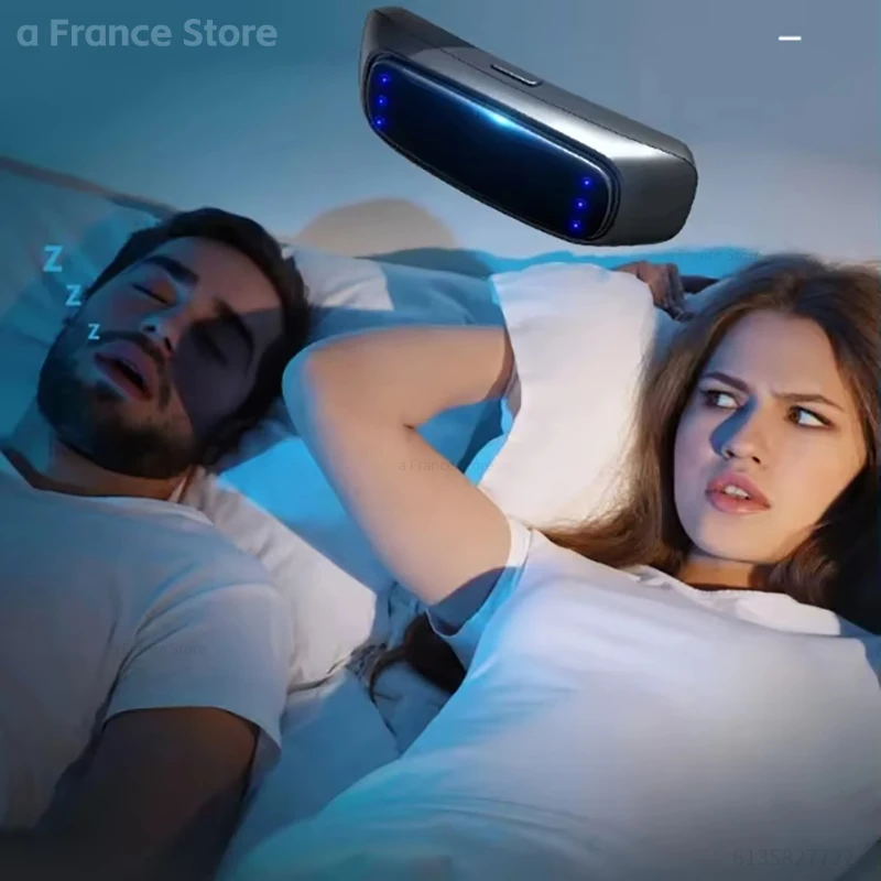 الكهربائية الذكية EMS نبض وقف الشخير المحمولة مريحة النوم جيدا الشخير وقف توقف التنفس أثناء النوم مكافحة الشخير جهاز النوم المعونة