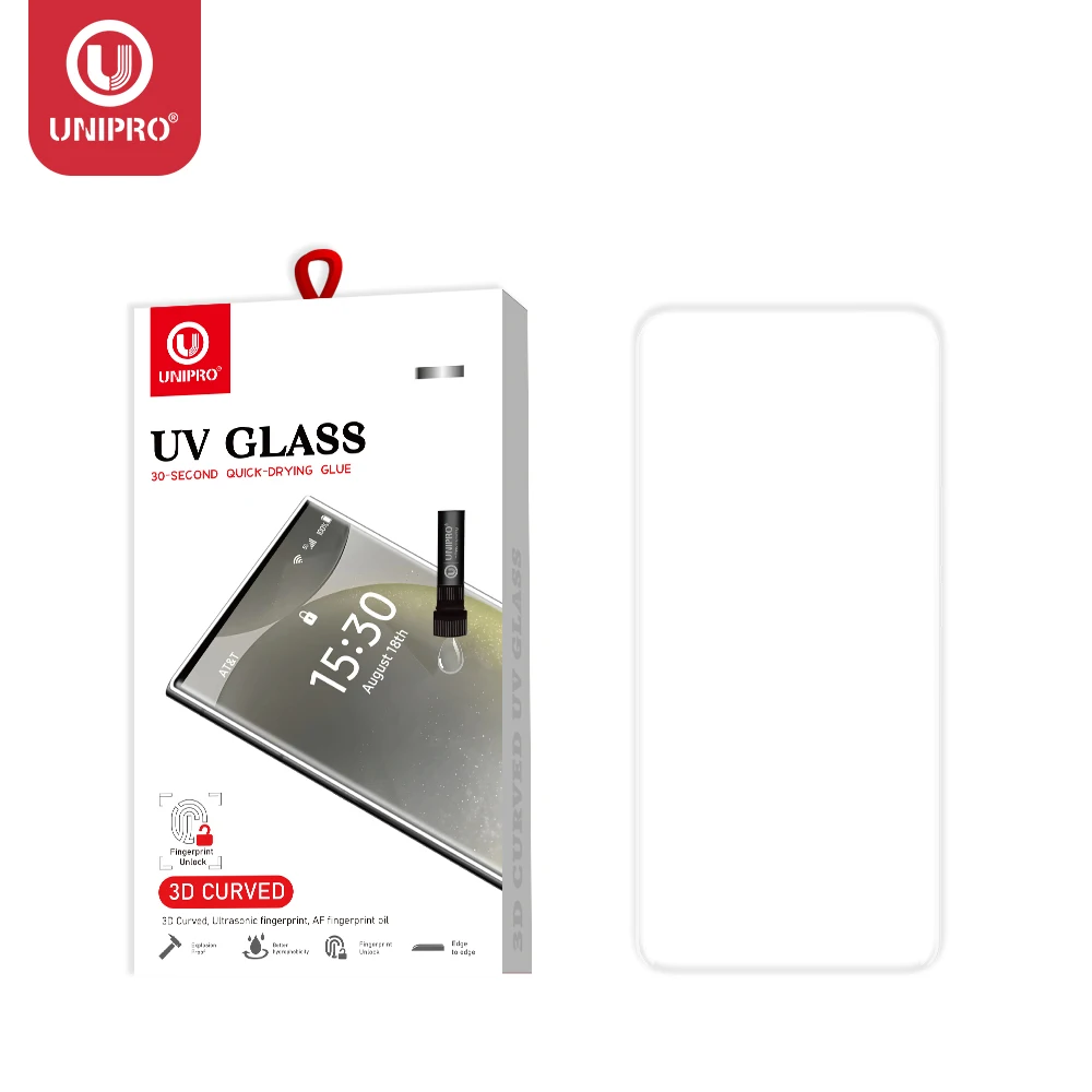 Image of UNIPRO UV Vollschutz-Displayschutzfolie für Samsung S26 S25 S24 S23 S22 S21Ultra Note 20Ultra Plus Gehärtetes Glas Schutzfolie