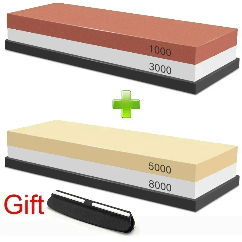 1-7 stuks slijpsteen messenslijper Grit240-8000 #   Whetstone Professionele slijpsteenset Houten basis Hoekgeleider Polijstset