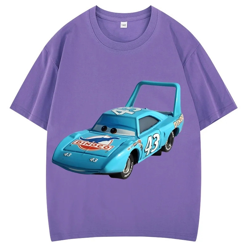 تي شيرت Lightning McQueen Cars 95 برقبة دائرية وأكمام قصيرة مطبوع عليه ملابس للأطفال #5