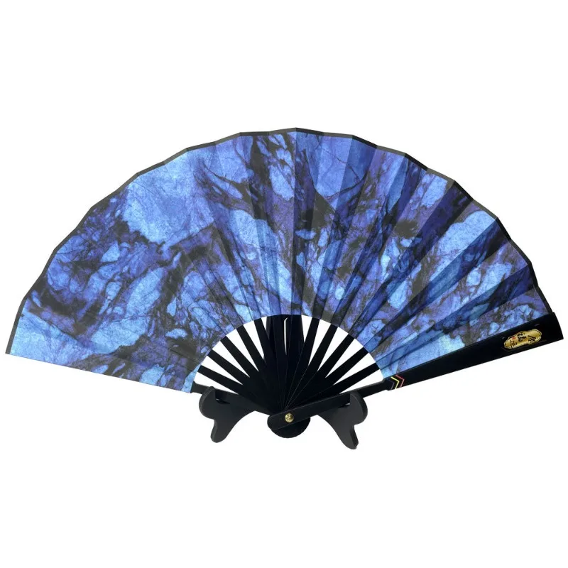 

Chinese style 9 inch metal folding fan men's antique silk folding fan summer domineering