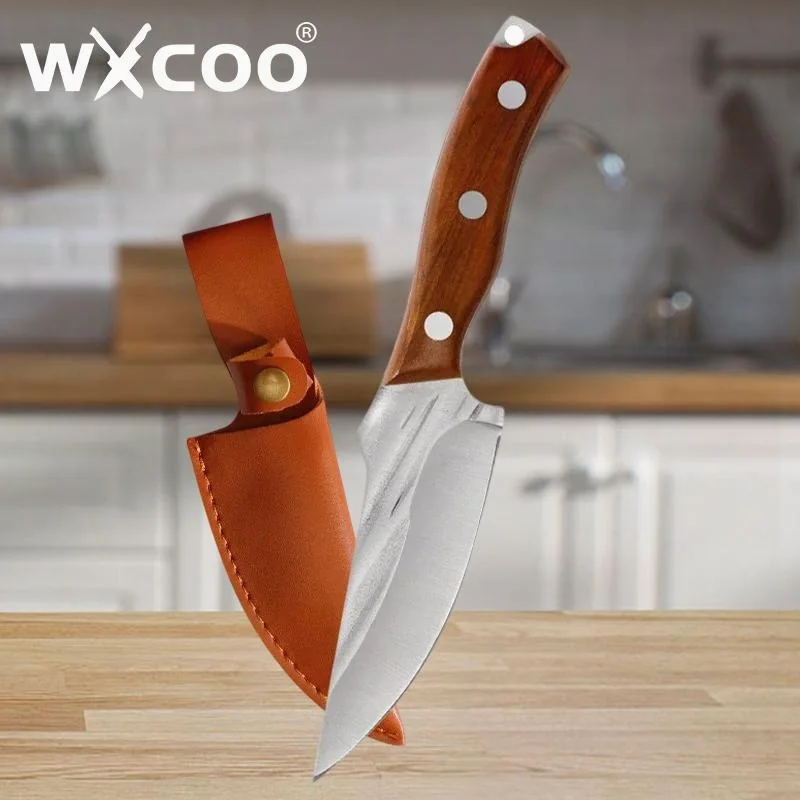 

WXCOO профессиональный нож для обвалки, тесак, кухонный нож, ножи шеф-повара из нержавеющей стали, бытовой нож для фруктов, инструменты для резки мяса и рыбы