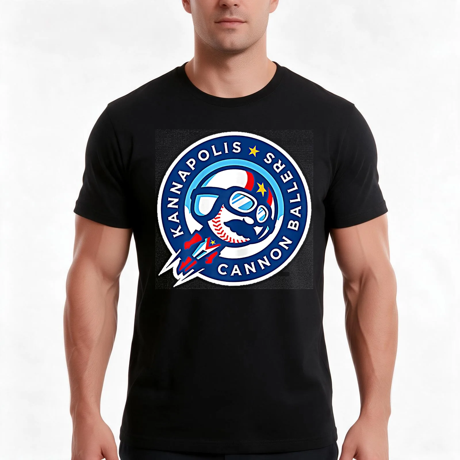 The Cannon Ballers T-Shirt, Summer Casual Cotton Tee, Oversized Streetwear Tops, Vintage Graphic Print, Loose Fit Short Sleeve