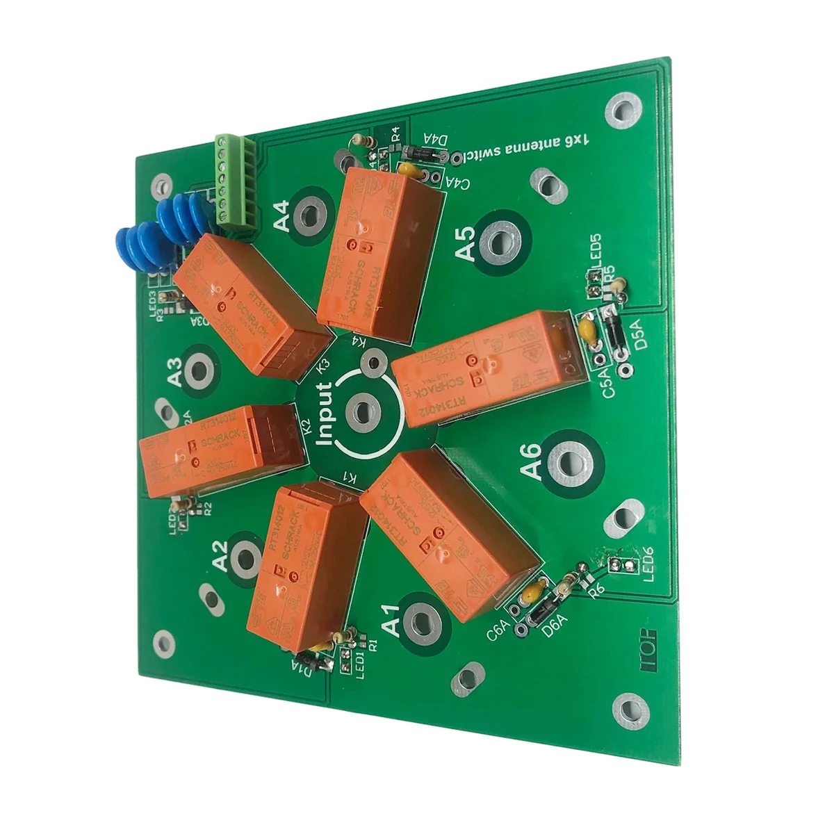 

FULL-6:1 Coaxial Remote Antenna Switch Module SO-239 Finished Product 1.8Mhz--60Mhz
