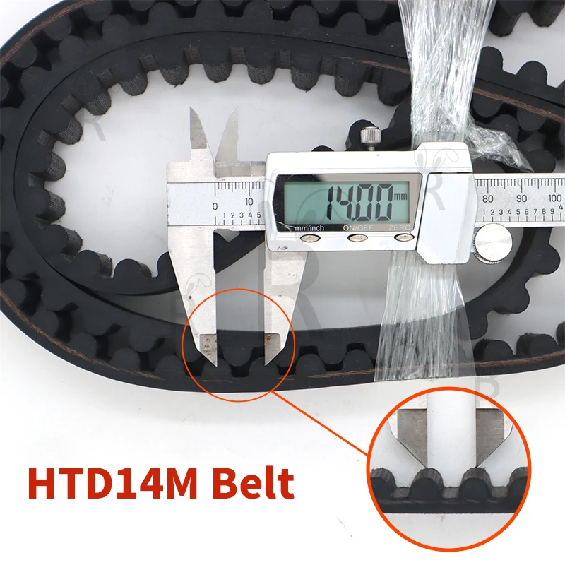 HTD14M Timing Belt Length 2520mm to 4956mm HTD 14M Belt Width 25mm 30mm 40mm 50mm 60mm 100mm Rubber Closed Loop Belt 14M Belt