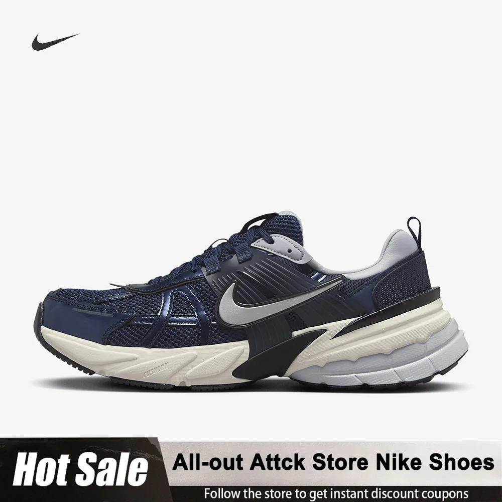 

Nike V2K Run Men's Sports Cushioning And Durable Running Shoes Round Toe Comfortable Durable Low-top Casual Shoes HJ4497-400