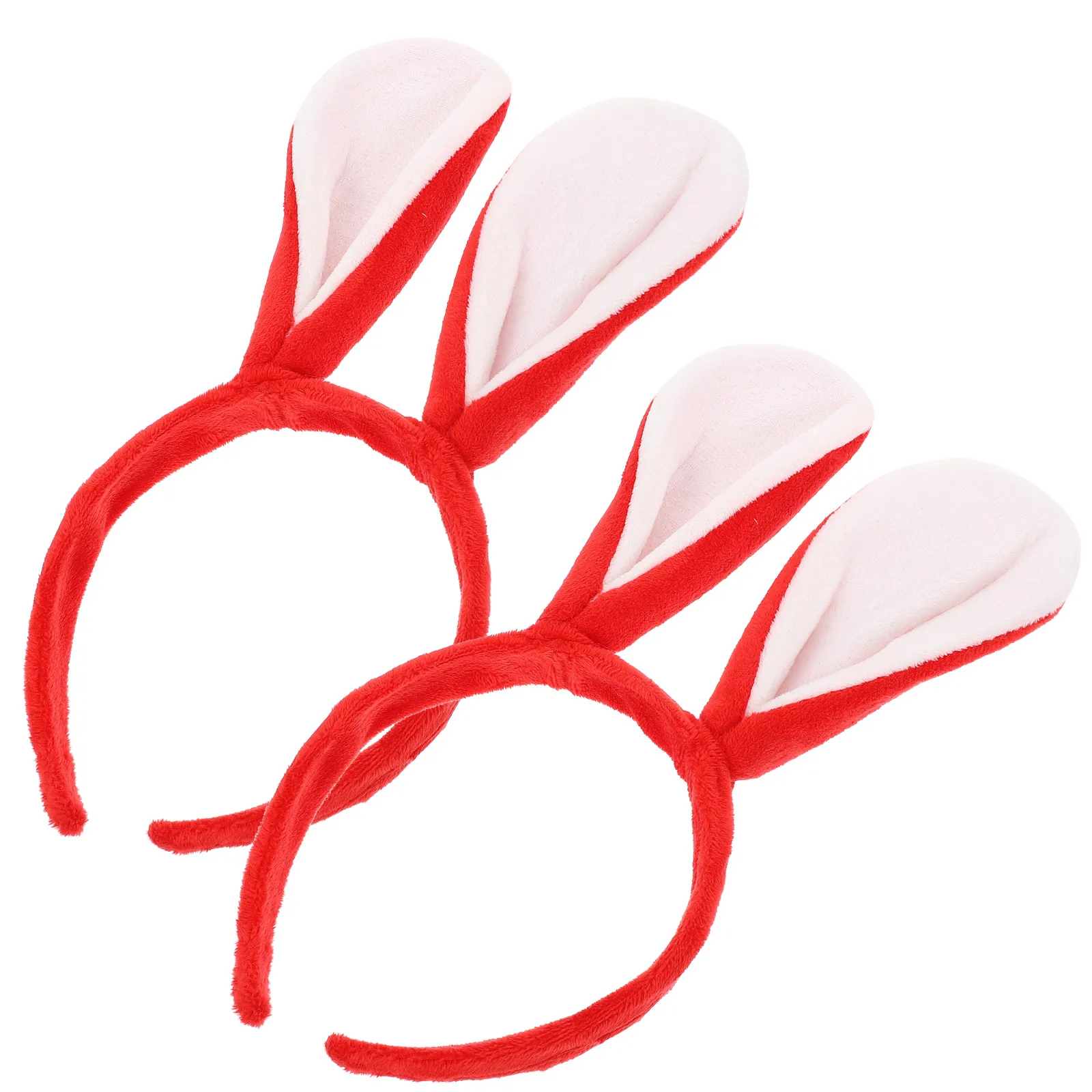 

2Pcs Bunny Ears Headb Rabbit Ear Hairb Smooth Surface Women Girls Fabric Headwear Party Headdress Photo Prop Cosplay Accessories