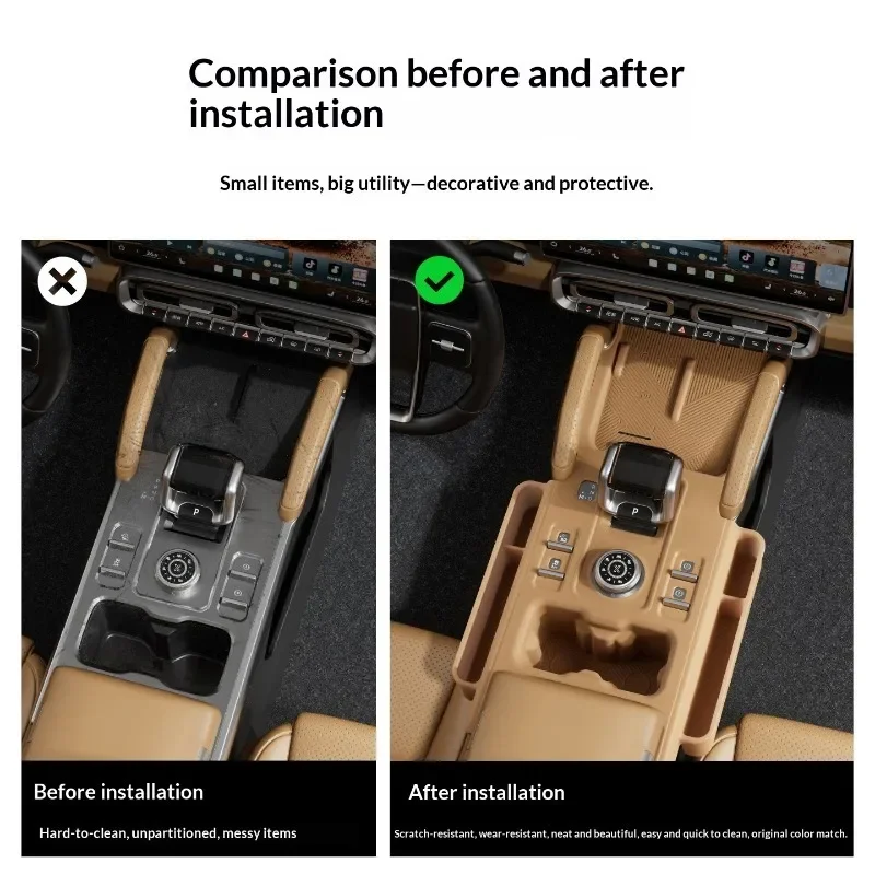For 2026 Jetour Traveler Center Console Upper Panel Multifunctional Full Cover Storage Mat Car Interior Accessories
