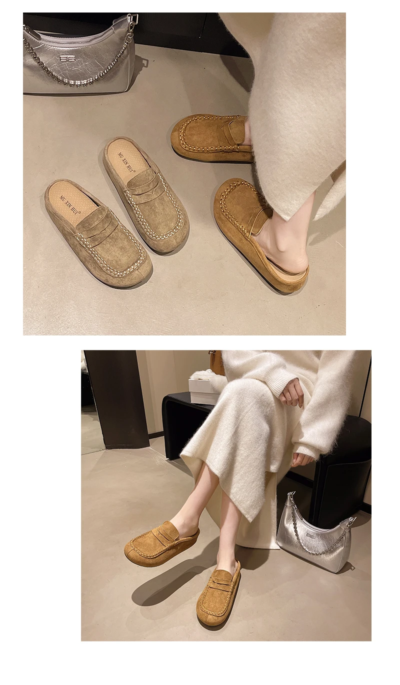 Sandalias Birkent para Mujer, Primavera 2026, Tacón Grueso, Casuales, de Media Planta, Fáciles de Poner, Tipo Mule, Cómodas