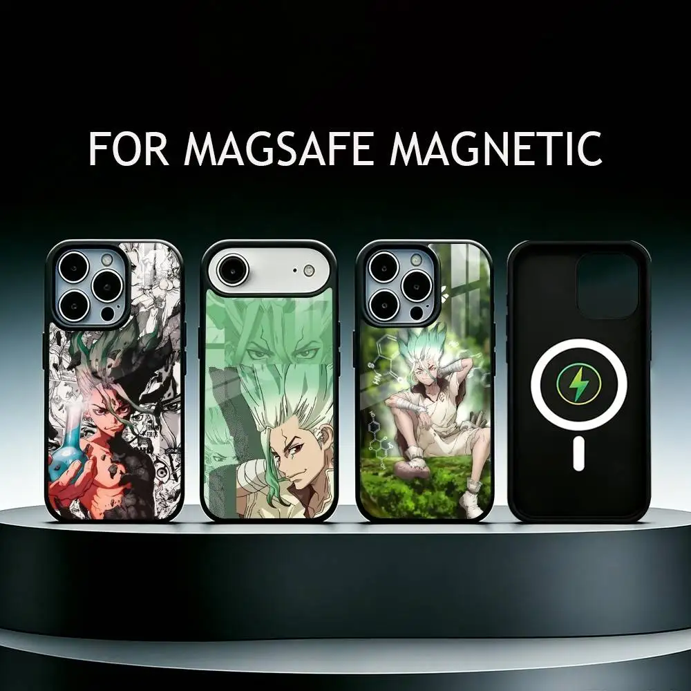 

Anime Dr.STONE S-SCIENCE FUTURE Phone Case For iPhone17,16,15,14,13,12,11 Plus,Pro Supports Magnetic Wireless Charging