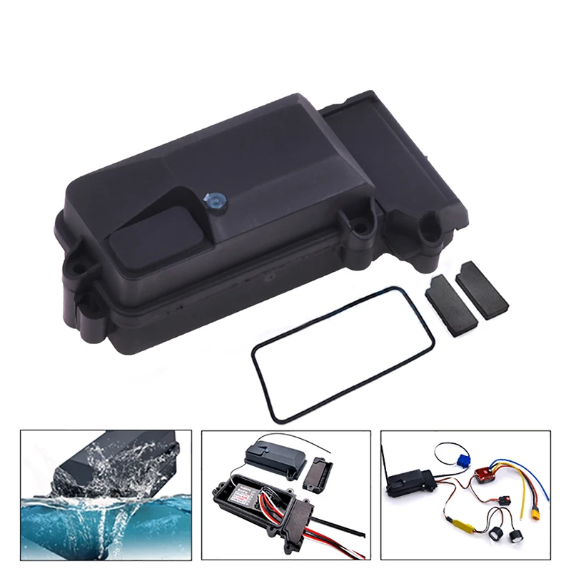 Plastic Waterproof RC Car Radio Device Receiver Box for 1/10 Axial SCX10 90046 D90 TRX-4 RC Crawler Car