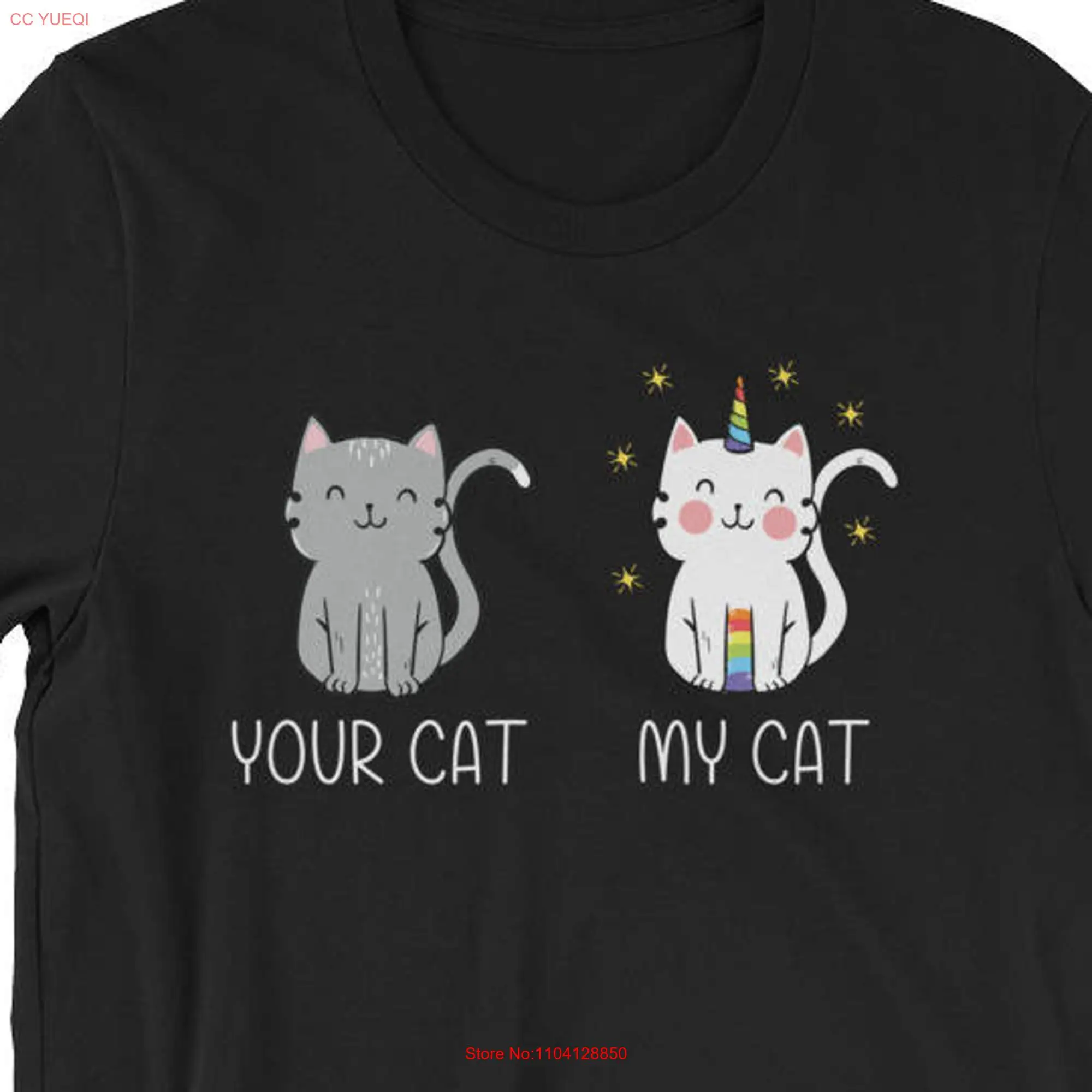 Unicorn Cat UNISEX T Shirt Your My Magic Caticorn long or short sleeves