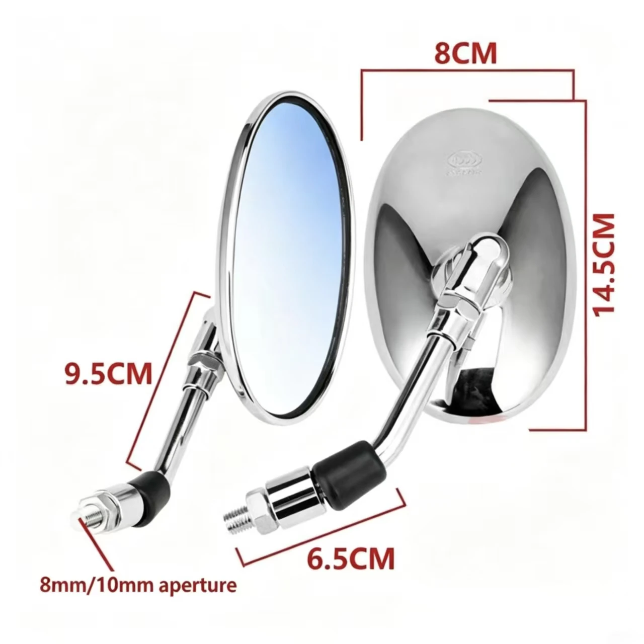 

Motorcycle rearview mirror, retro modified reflector, universal large mirrorlarge fieldof view rearview mirror, metalreflector