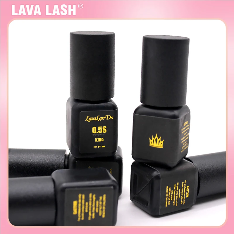 Lavalando Glue Lava Lash For Eyelash Extensions Supplies 0.5S Black Korea Adhesive Beauty Shop Lasting Makeup Tool Fast Dry King