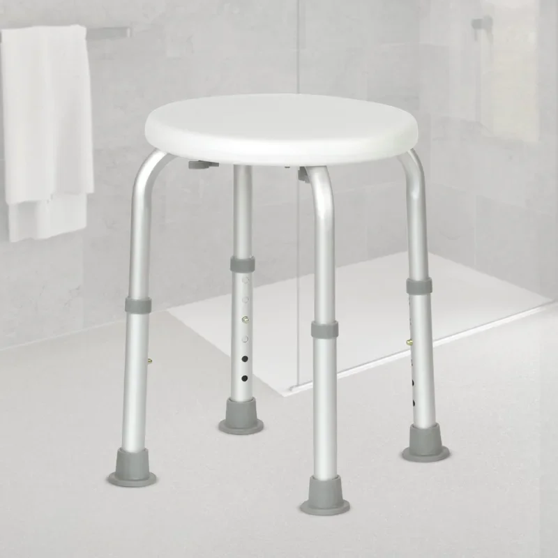 Adjustable Height Shower Chair Non-Slip Bathtub Seat Shower Stool for Elderly or Disabled Adults Non-Slip Bath Chair