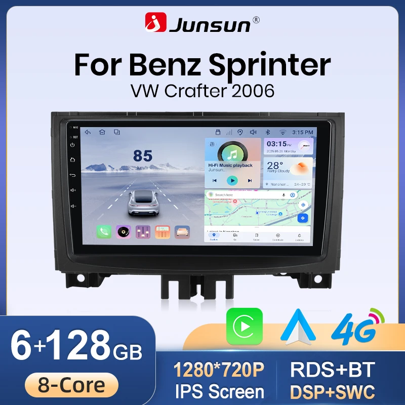 Junsun Drahtlose CarPlay Android Autoradio Für Mercedes-Benz Sprinter VW Crafter 2006 2007-2016 Auto Intelligente Systeme GPS 2din