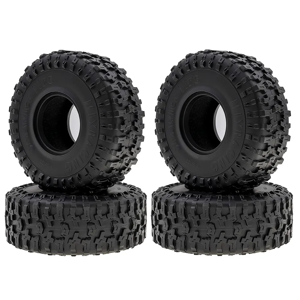 4pcs 1.9 Inch Rubber Tyre 116*45mm For 1/10 Rc Crawler Car Axial Scx10 Wraith Scx10  Traxxas Trx4 Yikong Rgt Wrangler 1.9 Wheel