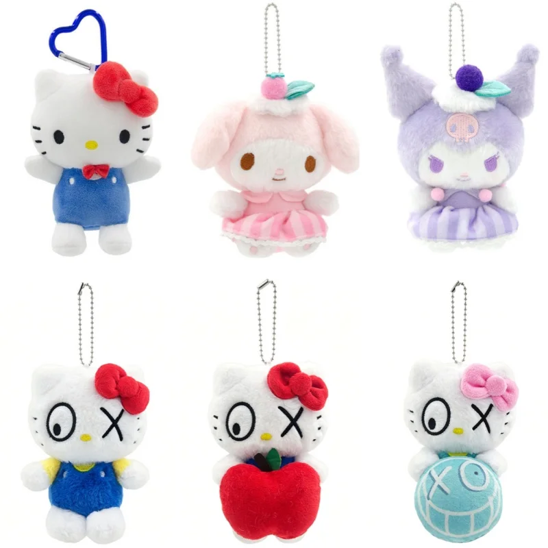 Genuine Sanrio Characters Plush Dolls Pendant Stuffed Animals Bag Hangings Plush Keychains Christmas Birthday Graduation Gifts