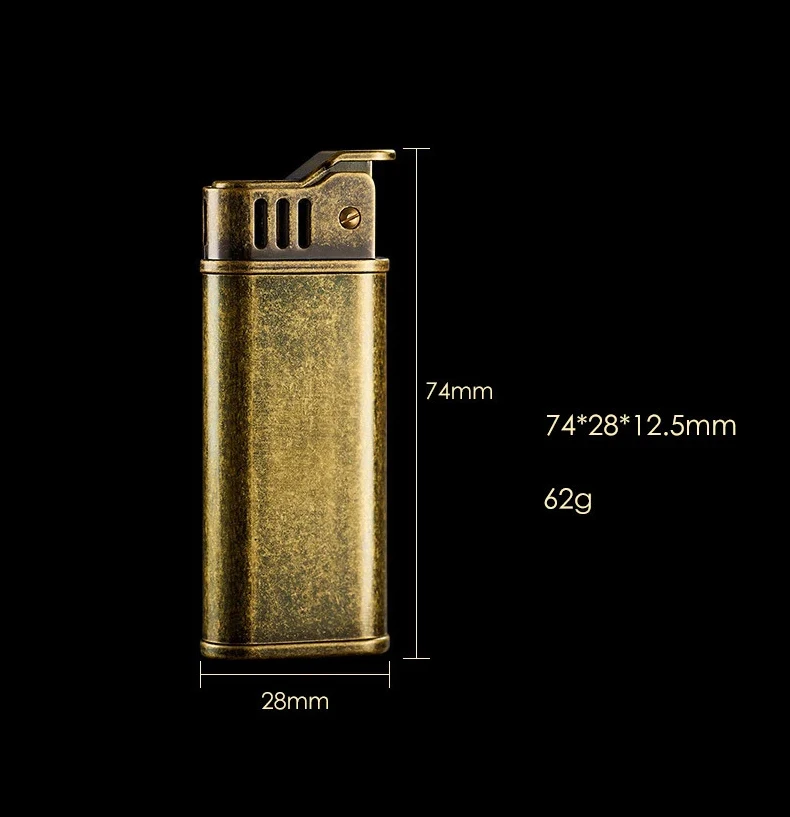 Classical Zinc Alloy Metal Gasoline Cigarette Lighter Vintage Bronze Classic Fuel Isqueiro High Quality