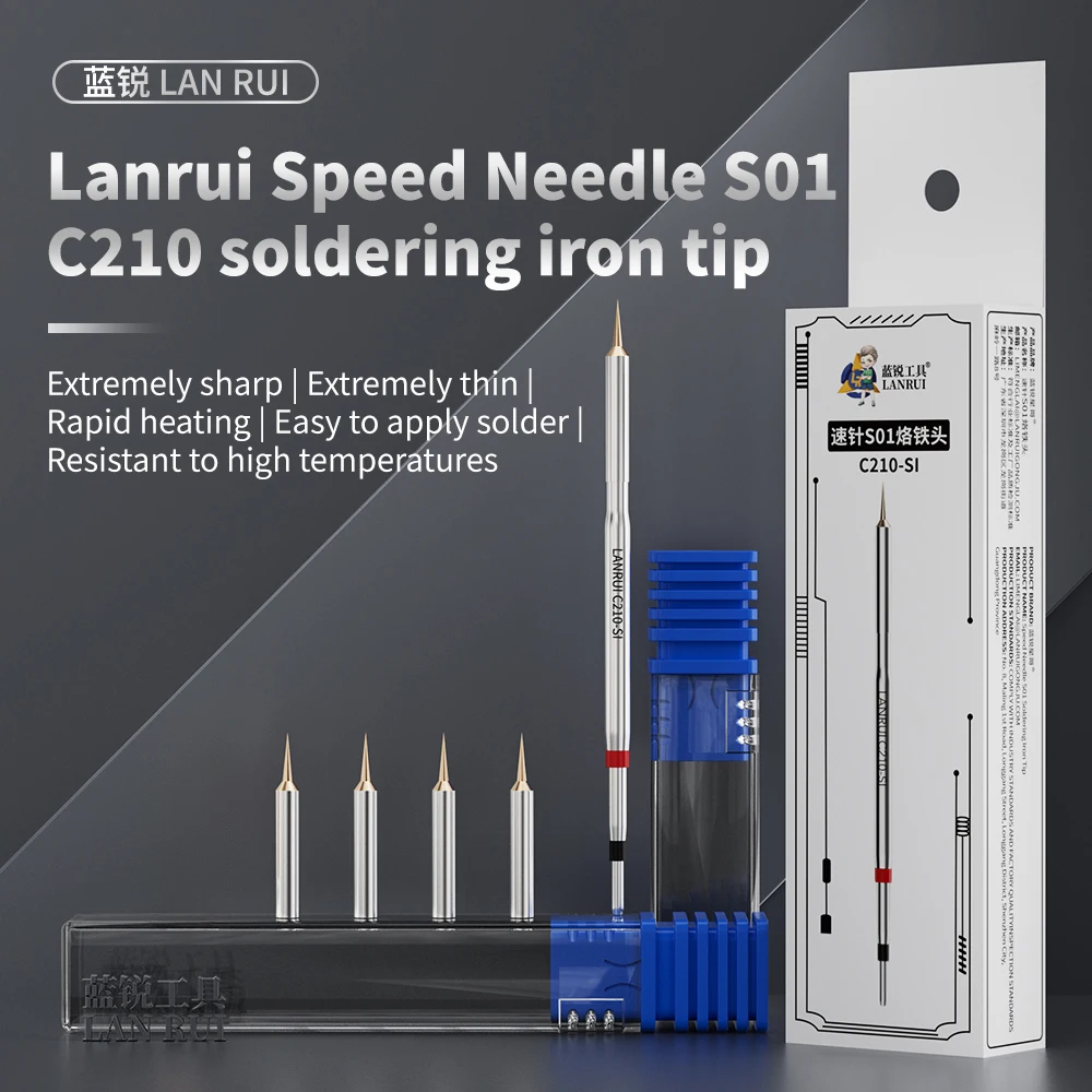 LANRUI C210-S01 Quick Needle S01 Soldering Iron Tip For Repairing Points on Motherboard/Screen Jumper Wires