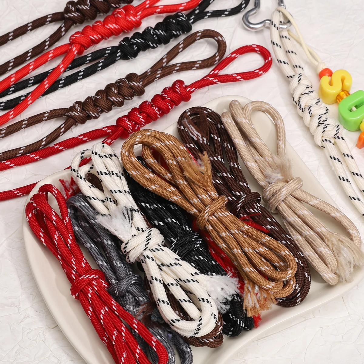  Neue Farben Geflochtene Polyesterkordel 5M 5mm für DIY-Perlenarbeiten, Handy-Lanyard, Schmuckherstellung, Zubehör, handgemachtes Seil, Großhandel, Farbe – Detail 5