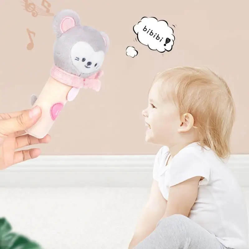 Sonajeros para bebés de 0 a 6 meses, juguetes sensoriales de mano para bebés, juguetes para la dentición del bebé, sonajero ergonómico de animales, juguetes sensoriales para la dentición