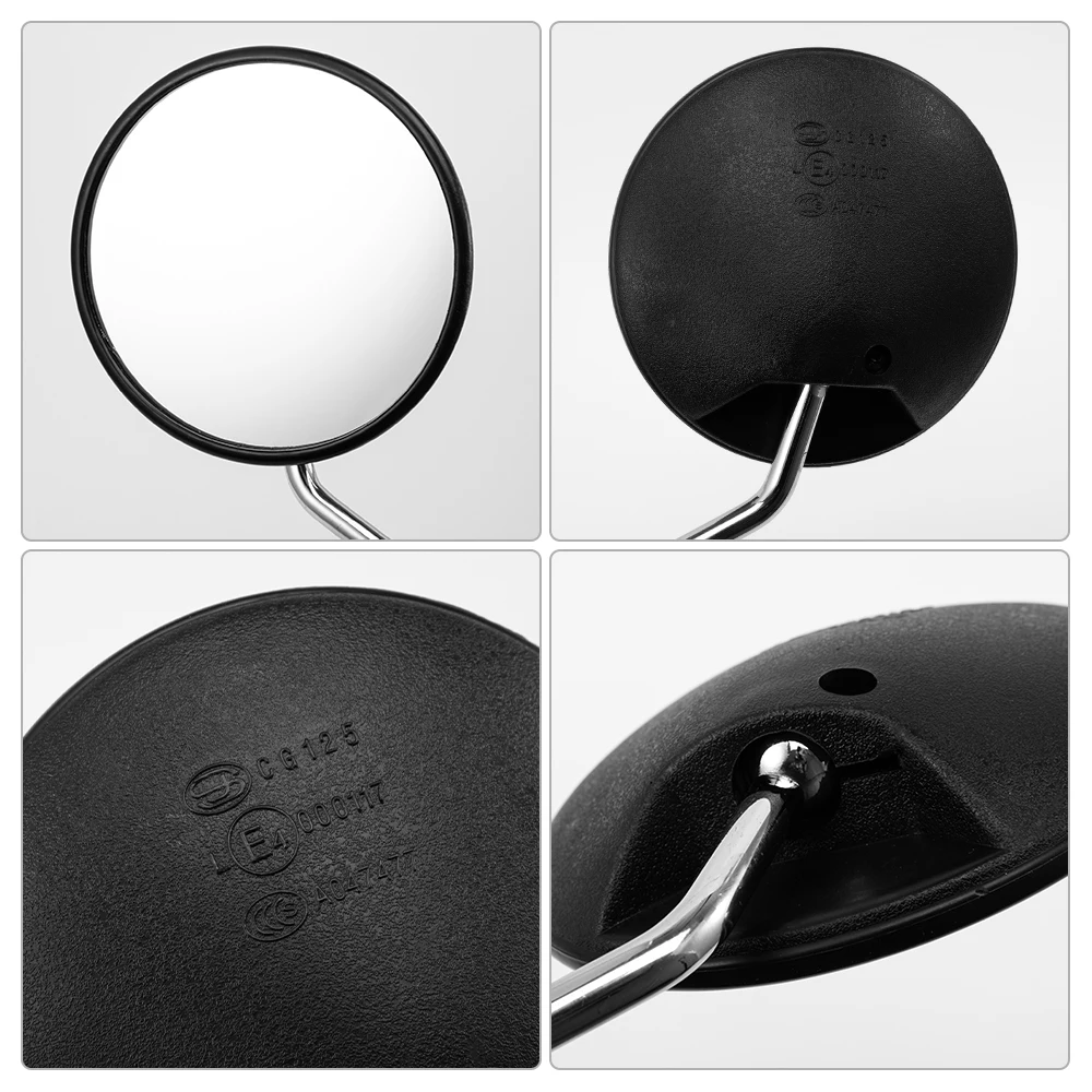 2Pcs 8mm/0.3in Rearview Mirror Universal Retro Round Side Mirrors for Motorcycle Electric Bicycle Scooter