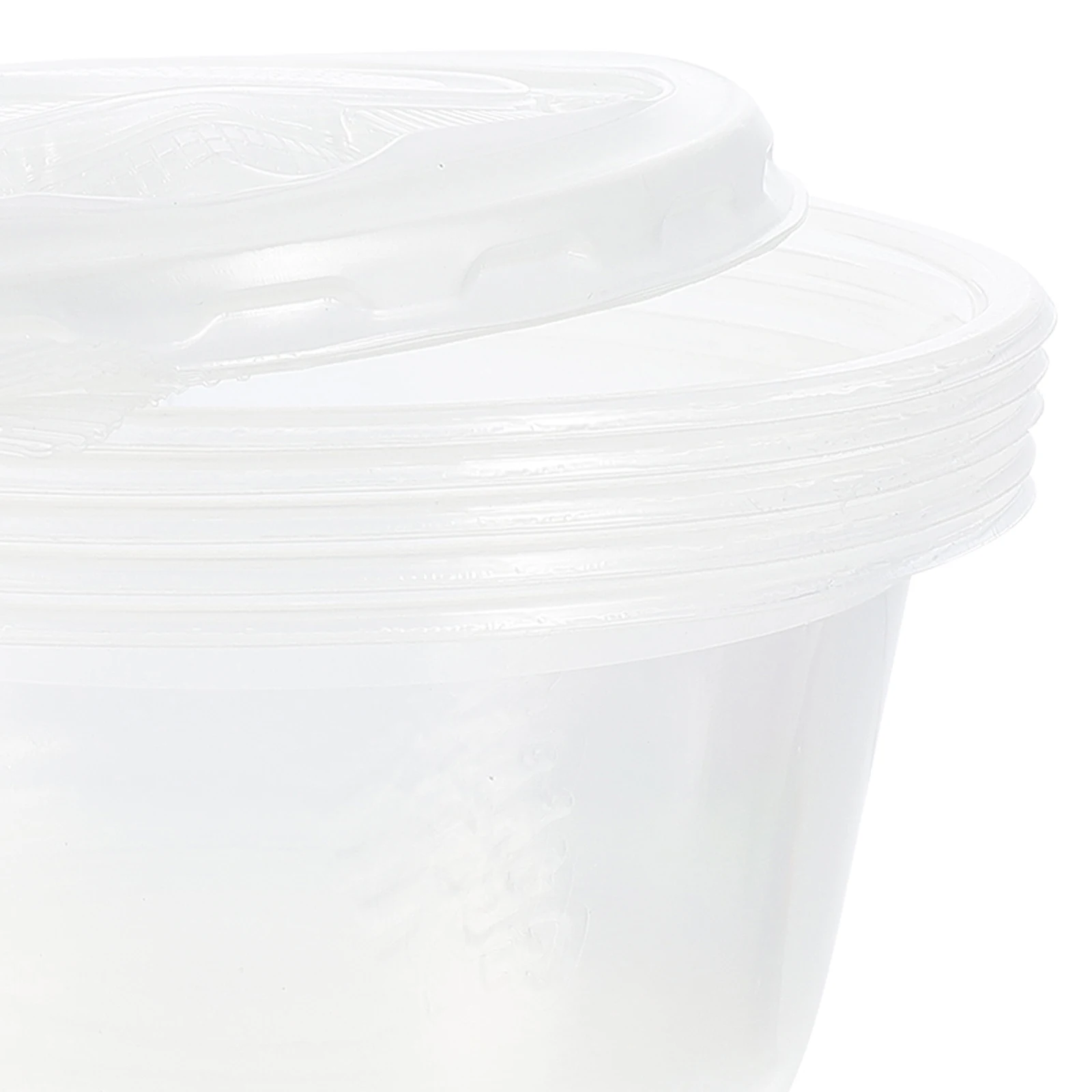 

50 Pcs Disposable Plastic Bowls Thickened PP Material Food Containers Takeaway Boxes Dessert Cups Large Capacity Salad Yogurt