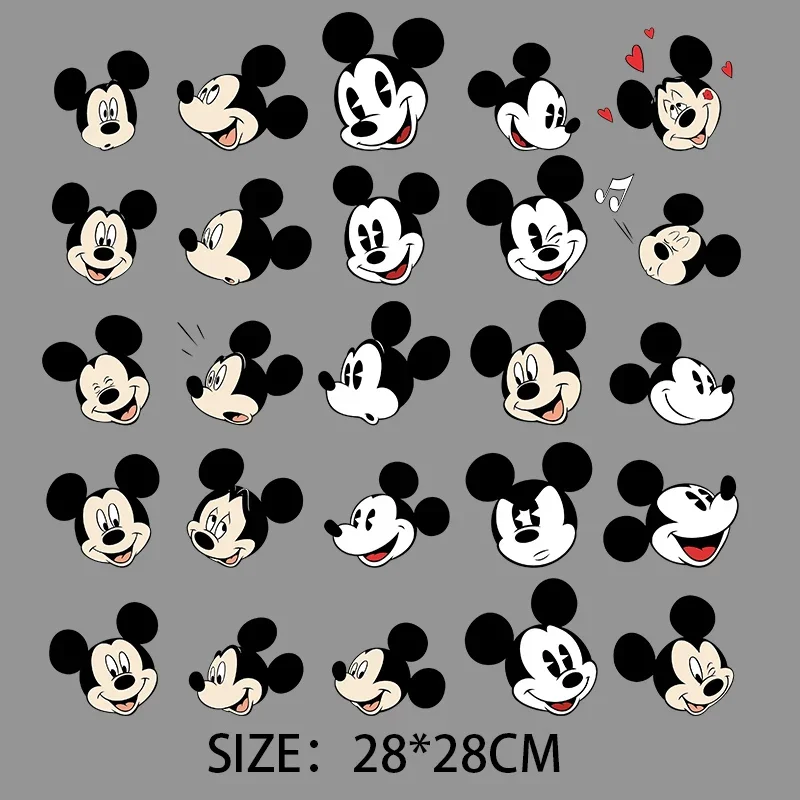 Mickey Minnie Mouse Disney Cartoon Movie Naszywki na ubrania Gorące transfery Naszywka na ubrania DIY T-Shirt Torba na ubrania Naklejki Prezenty