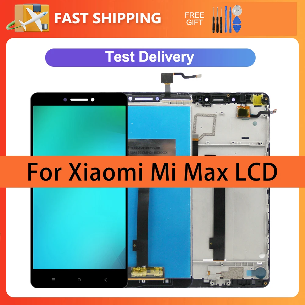 

6.44'' Display For Xiaomi Mi Max 2016001 2016002 2016007 LCD Display Touch Screen Digitizer Assembly Replacement With Frame