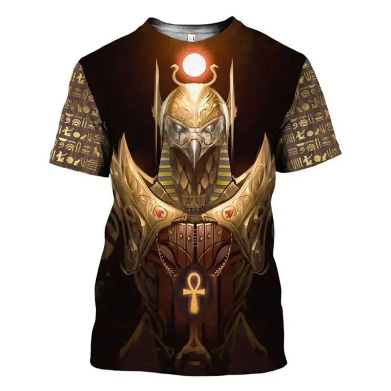 3d impresso antigo egito camiseta das mulheres dos homens faraó padrão t camisas verão oversized harajuku em torno do pescoço camisetas de manga curta