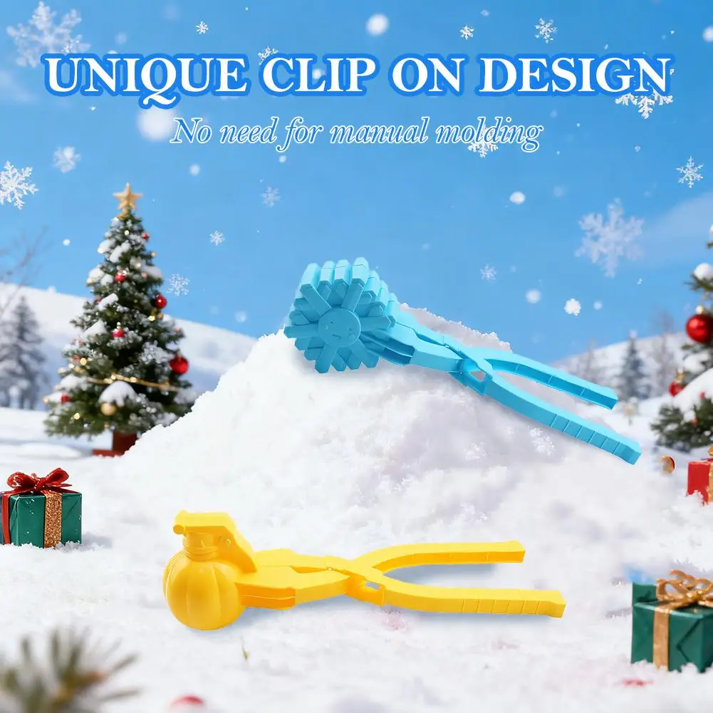 4 قطعة صانع كرة الثلج كليب للأطفال الكبار القلب ندفة الثلج بطة شكل كليب ملقط للخارجية الرمال كرة الثلج قالب اللعب ألعاب رياضية