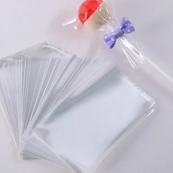 100pcs OPP Plastic Bags Transparent Cellophane Bags Clear Candy Lollipop Cookie Gifts Packaging Bag Party Favor Baking Supplies