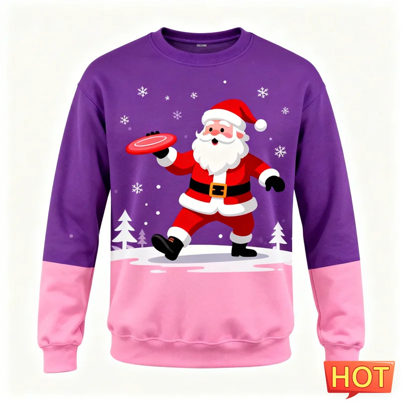 

Забавный мультяшный Санта-Клаус, уродливый рождественский свитер для мужчин, модные модные рождественские толстовки с 3D принтом, крутые уличные пуловеры
