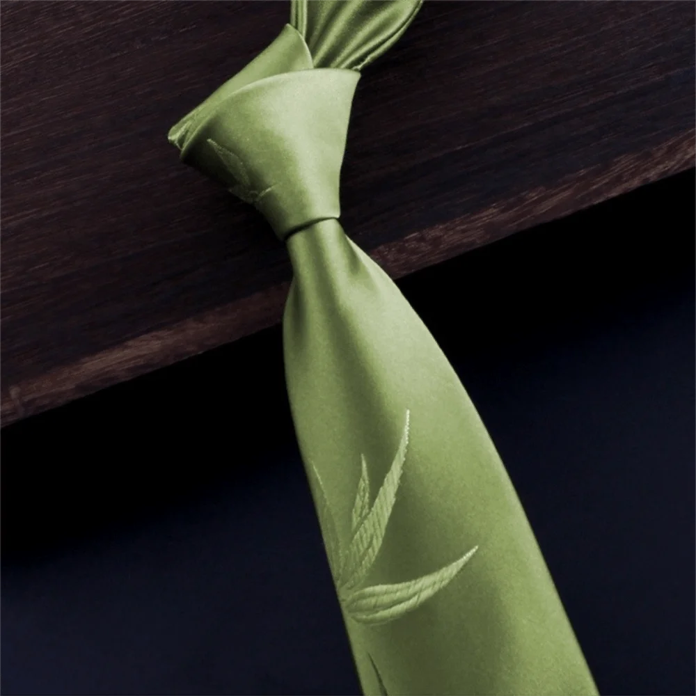 Retro Vintage Formal Business Necktie Leaves Printed Silky Soft Luxury Necktie Polyester Floral Pattern Jacquard Necktie Wedding