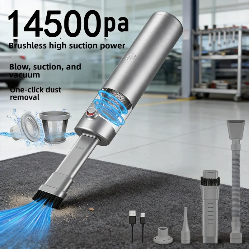 Blow-Suction Dual-Use Wireless Handheld Car Vacuum Cleaner, High-Power, Super Strong Suction, Small And Portable Cleaner