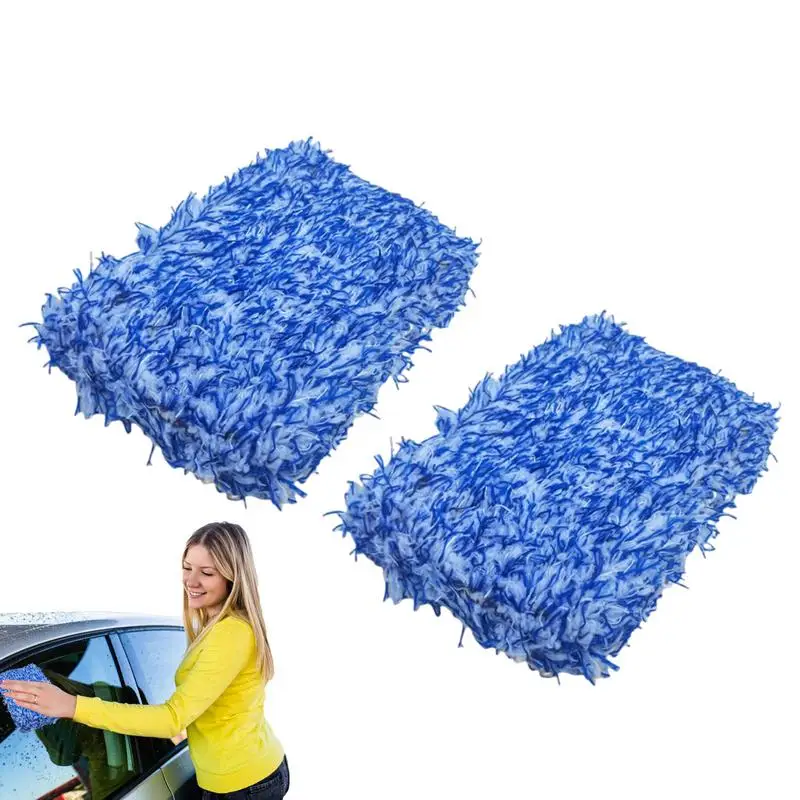 

Auto Wash Pad Water-Absorbing Washing Sponge For Car 2X Auto Wash Mop Multipurpose Cleaning Pads For Motorcycles Boats Trucks