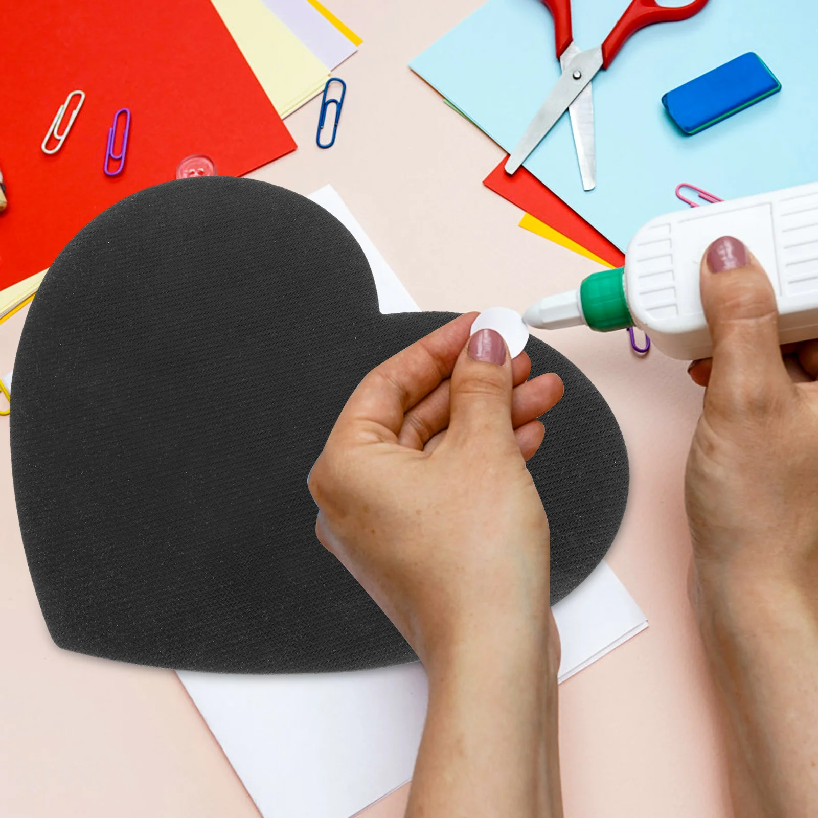 

6pcs Sublimation Pads Blank Gaming Keyboard Sublimation Blanks Mouse Pads Desk Mat Heart Shape Stable Accurate Operation