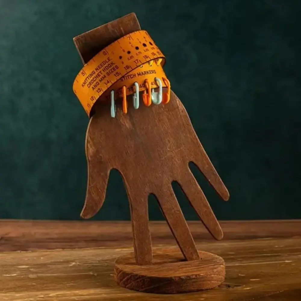 متعددة الوظائف 7 في 1 الجلود أداة قياس غرزة علامات تخزين هدية ل Crafter الكروشيتر المعصم حاكم المحمولة