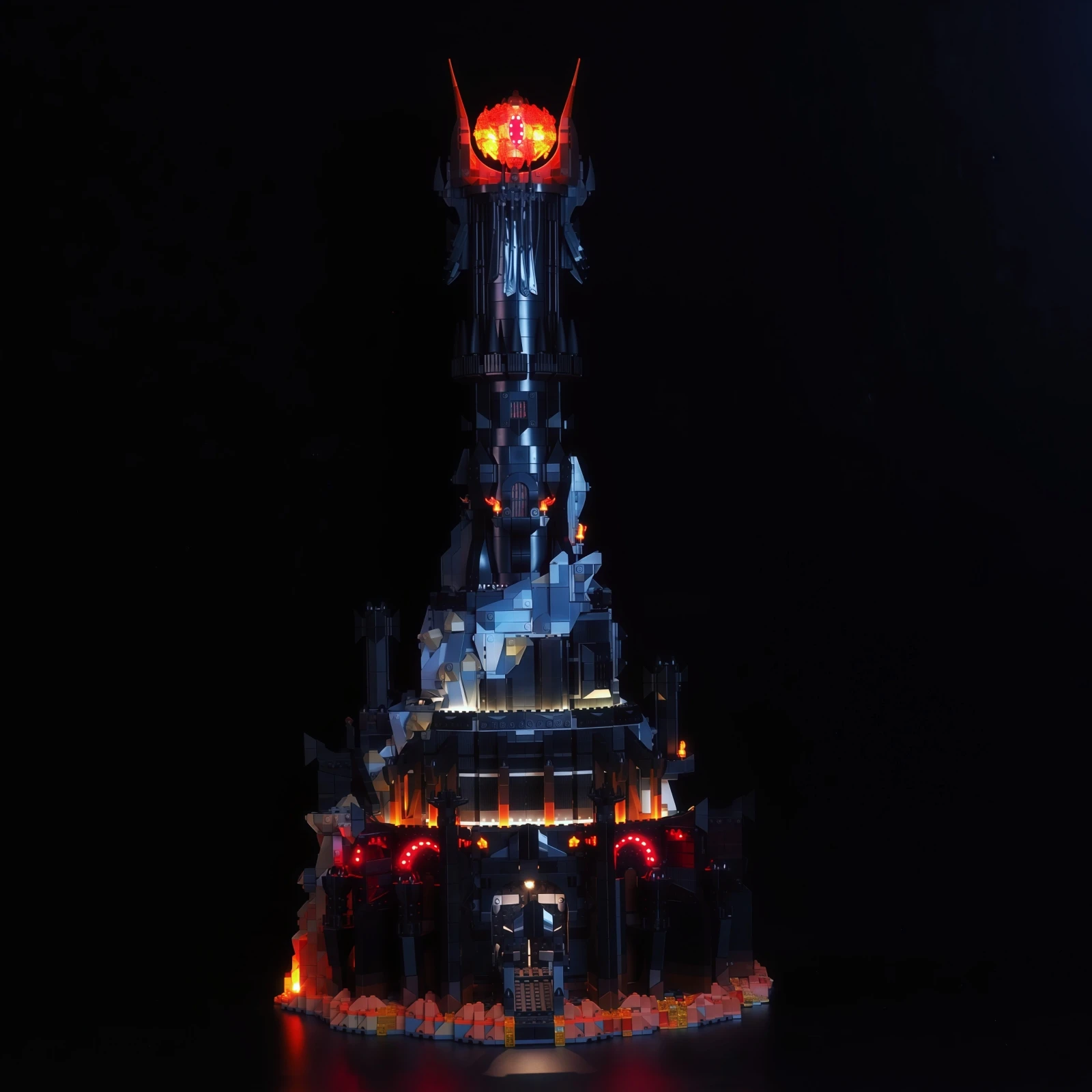 Luz LED Hprosper para 10333 El Señor de los Anillos: Barad Dur Sauron Lámpara decorativa de castillo de la Torre Oscura (sin bloques de construcción Lego)