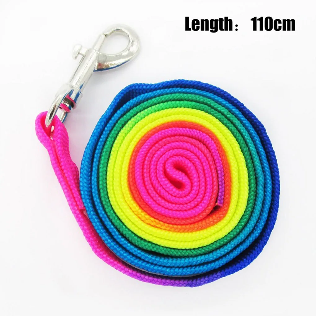 Colorful Pet Leash Adjustable Rainbow Small Rabbit Cat Collar Leash Band Dog Pets Lead Harness Strap Belt Pet Supplies