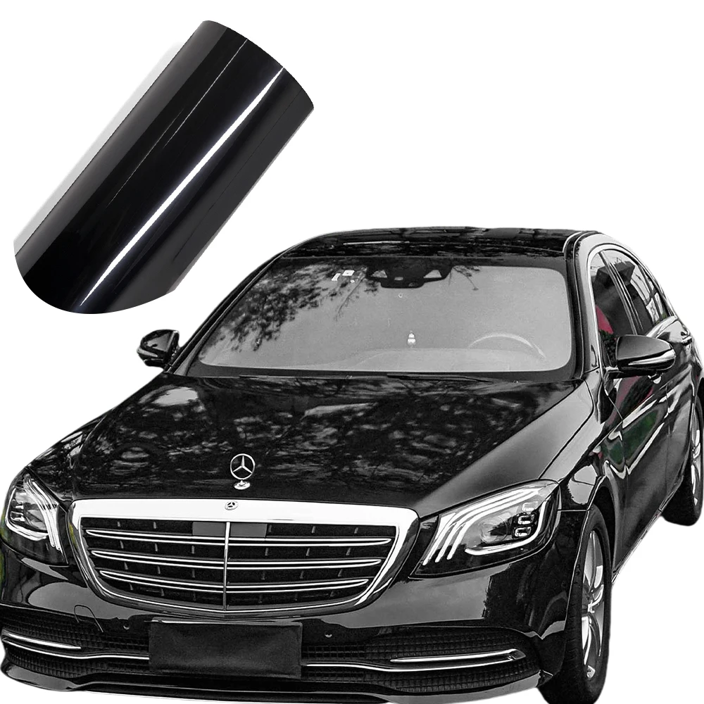 

Глянцевая черная самоклеящаяся виниловая наклейка, круглая пленка, авто наклейка «сделай сам», без пузырьков, без воздуха, аксессуары для декора кузова автомобиля