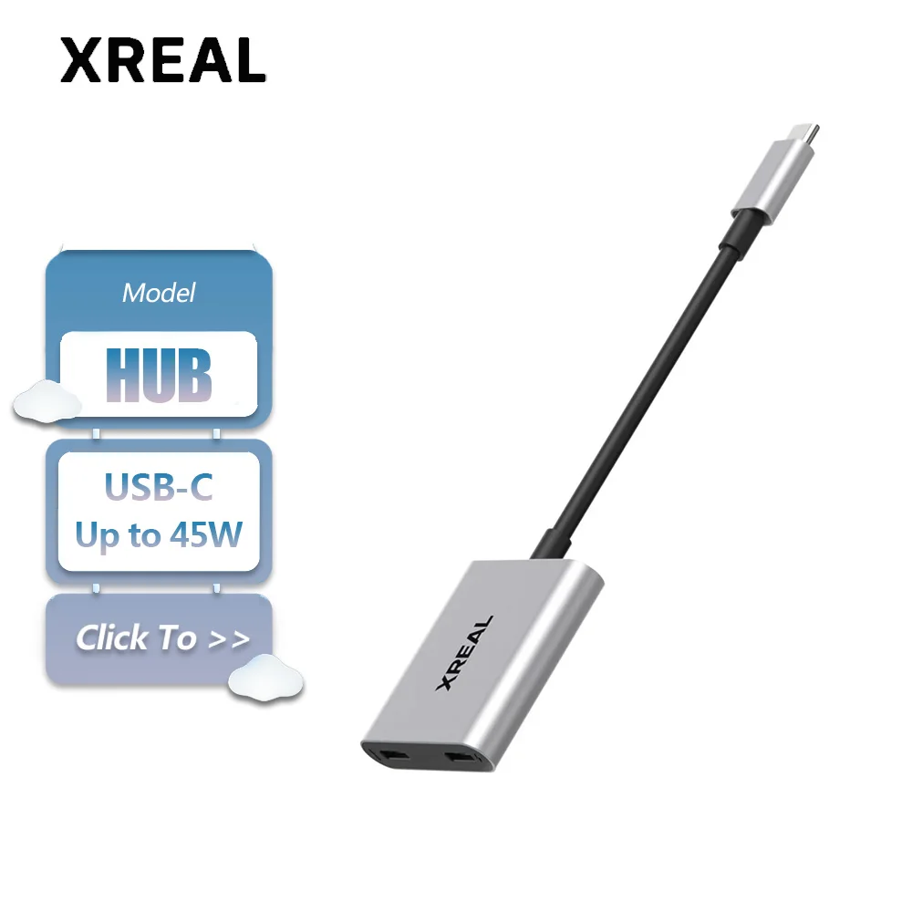 XREAL HUB for XREAL AR Glasses Requires 45W USB-C PD Adapter for XREAL Air 2 Pro Air 2 Ultra One Pro Series