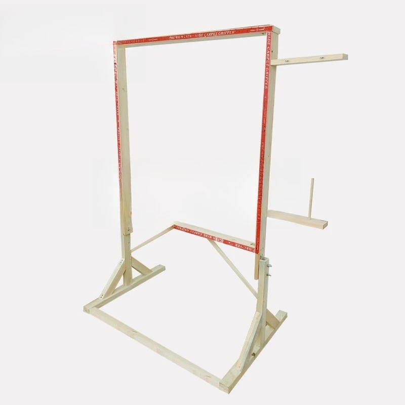 

Tufted carpet making, shelf tufted frame, floor-to-ceiling shelf